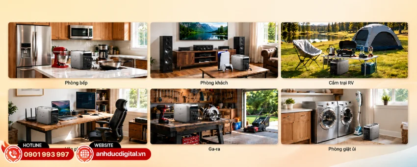 DELTA 3 Max được trang bị công suất đầu ra AC liên tục lên đến 2400W
