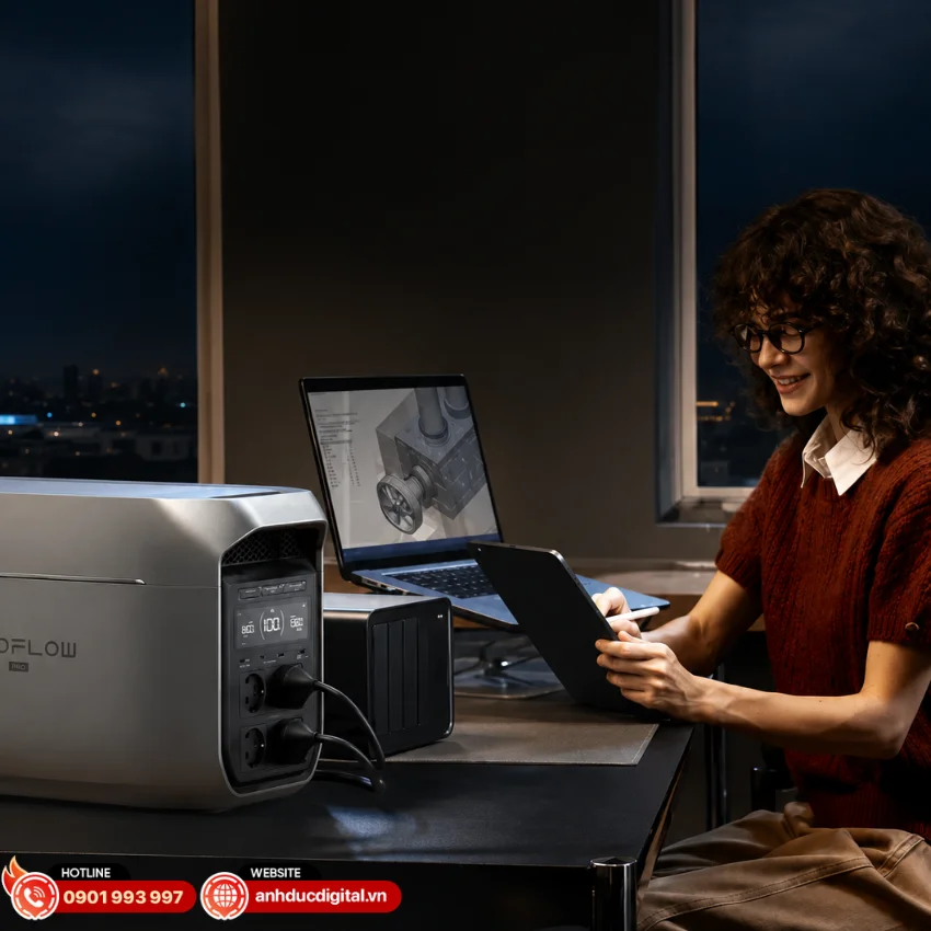 EcoFlow DELTA 3 Max tích hợp chế độ UPS với thời gian chuyển mạch dưới 10ms