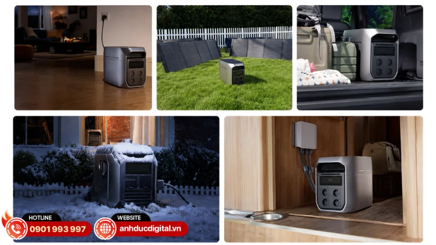 EcoFlow DELTA 3 Max Plus hỗ trợ đa dạng phương thức sạc