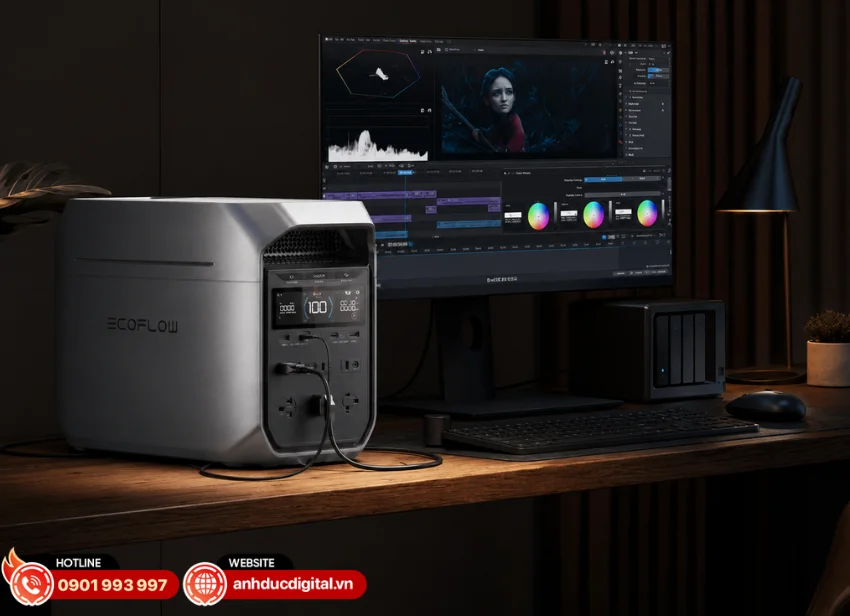 DELTA 3 Plus được t&iacute;ch hợp chức năng UPS với thời gian chuyển đổi dưới 10ms