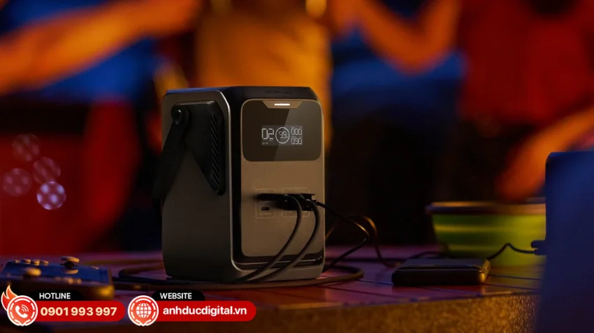 EcoFlow Trail 200 DC được trang bị hai cổng USB-C hỗ trợ chuẩn sạc nhanh Power Delivery