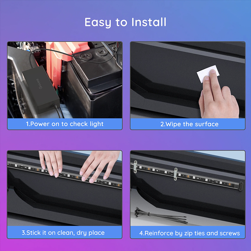 Govee RGBIC Exterior Car Underglow Lights H6184 4