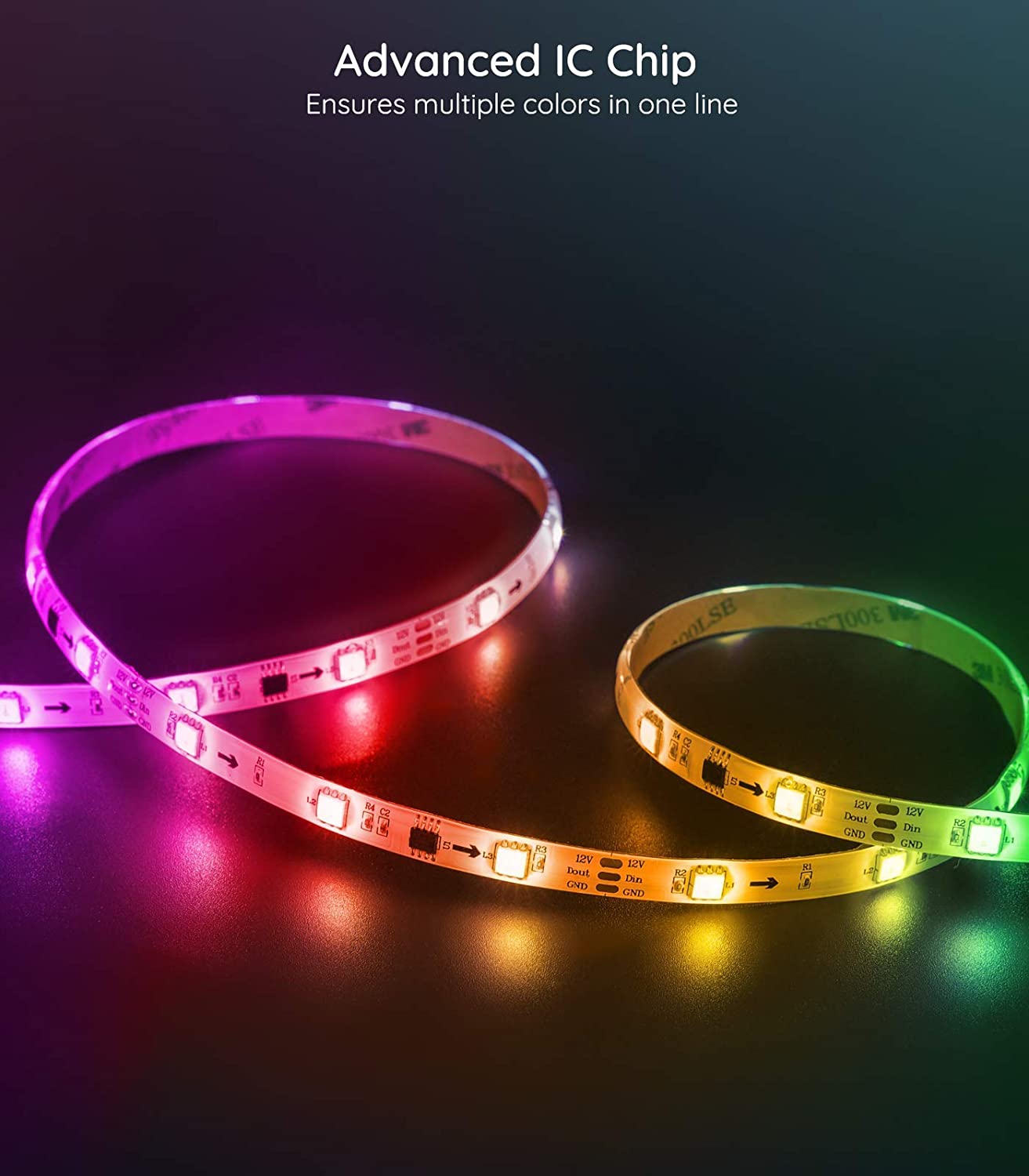 Govee RGBIC Wifi Bluetooth LED Strip Lights H6143 5
