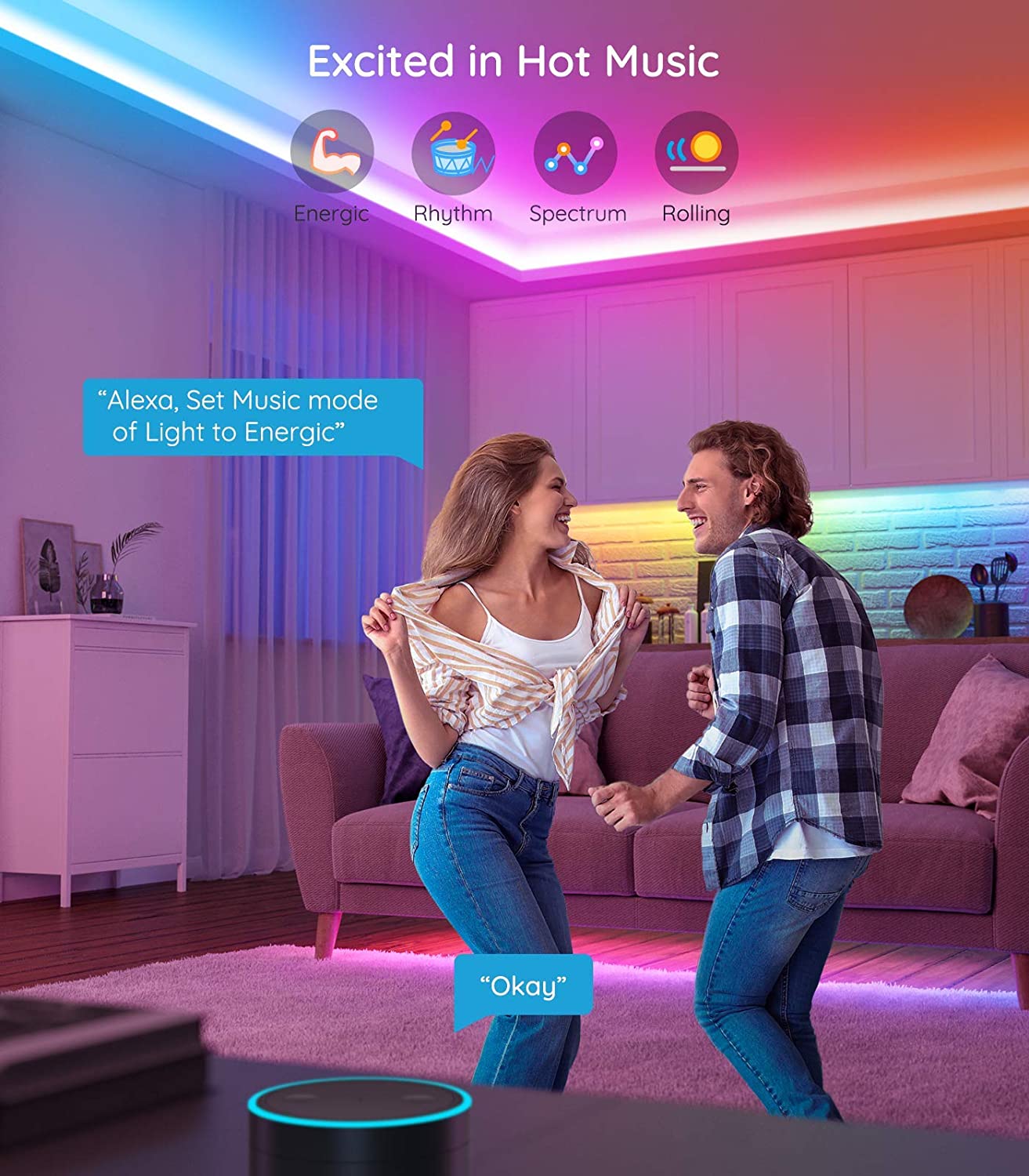 Govee RGBIC LED Strip Lights With Protective Coating H619A 4