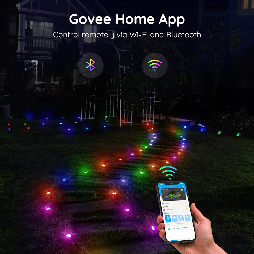 Govee RGBIC Wi-Fi + Bluetooth Outdoor Ground Lights H7050