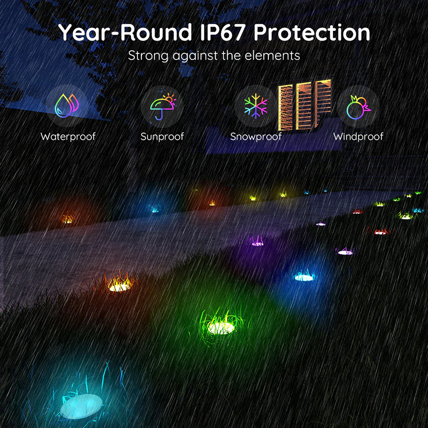 Govee RGBIC Wi-Fi + Bluetooth Outdoor Ground Lights H7050 6