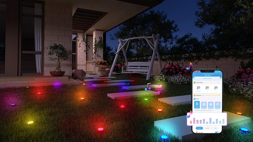 Govee RGBIC Wi-Fi + Bluetooth Outdoor Ground Lights H7050 7