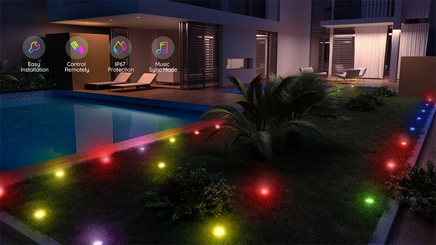 Govee RGBIC Wi-Fi + Bluetooth Outdoor Ground Lights H7050 2