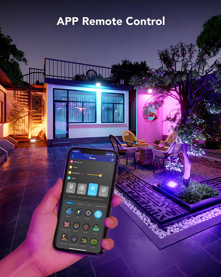 Govee RGBIC Flood Lights Outdoor H7060 5