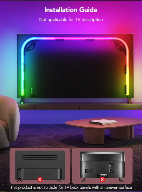 Govee RGBIC Neon TV Backlight H61B2 5