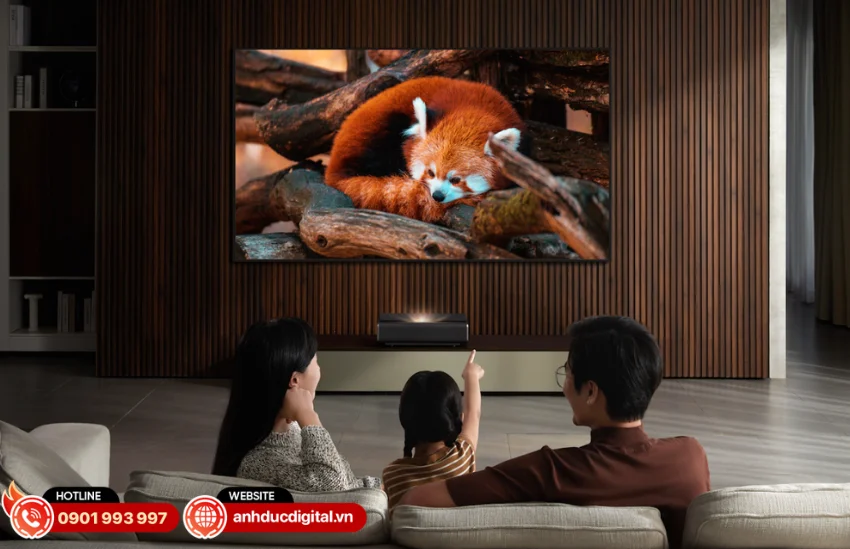 M&agrave;n chiếu ALR si&ecirc;u gần XGIMI 100 inch sử dụng khung hợp kim nh&ocirc;m chắc chắn