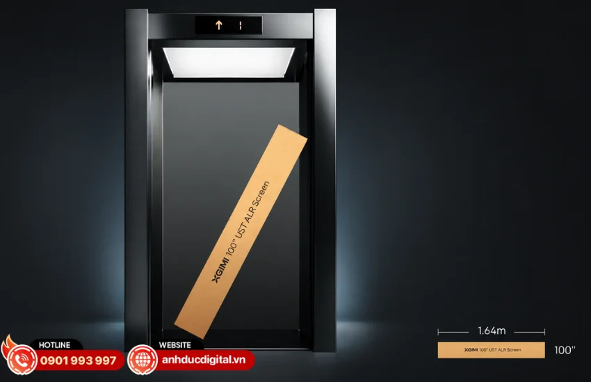 M&agrave;n chiếu ALR si&ecirc;u gần XGIMI 100 inch được thiết kế c&oacute; khả năng gập gọn linh hoạt