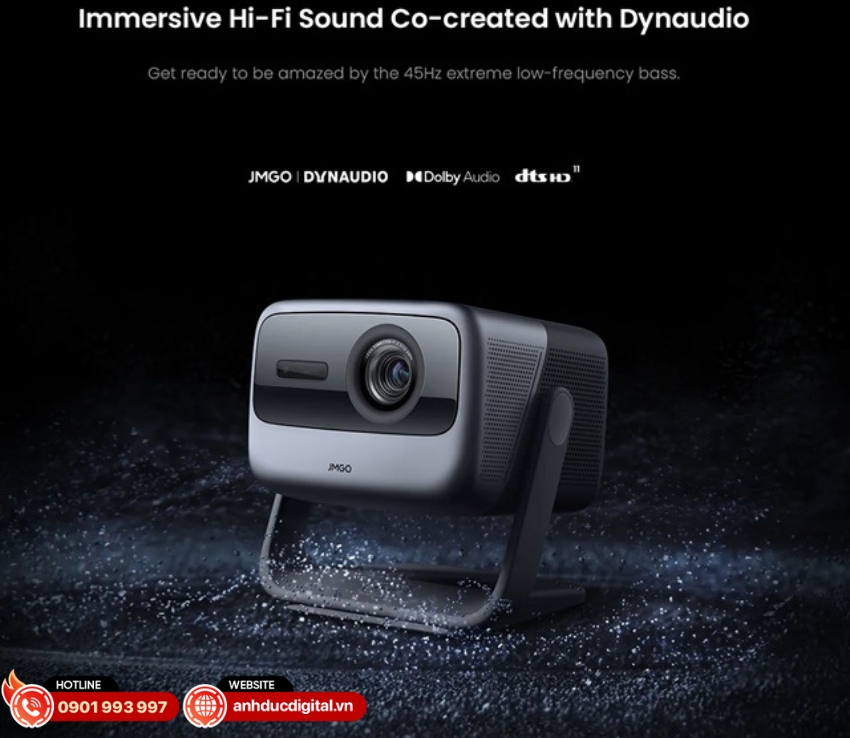 Máy chiếu JMGO N1 Ultra 4K được trang bị hệ thống loa 2 × 10W