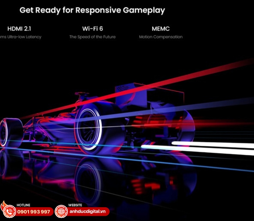 Máy chiếu JMGO N1 Ultra 4K được trang bị cổng HDMI 2.1 với độ trễ thấp khoảng 15 ms