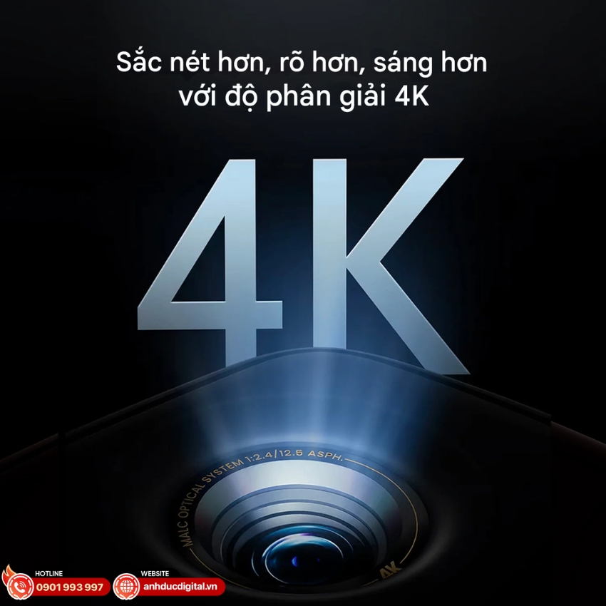 máy chiếu N1s 4K JMGO với độ phân giải 4K UHD
