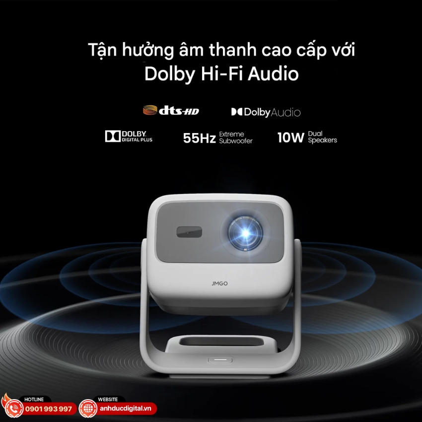máy chiếu N1s 4K JMGO Hỗ trợ Dolby Audio và DTS-HD