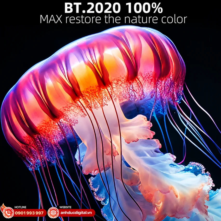 JMGO O2S Ultra hỗ trợ dải m&agrave;u BT.2020 l&ecirc;n đến 110%