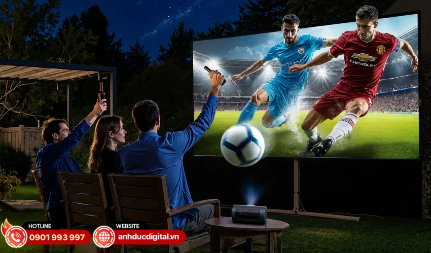 JMGO Pico Play+ t&iacute;ch hợp c&ocirc;ng nghệ tự động lấy n&eacute;t v&agrave; chỉnh m&eacute;o h&igrave;nh th&ocirc;ng minh