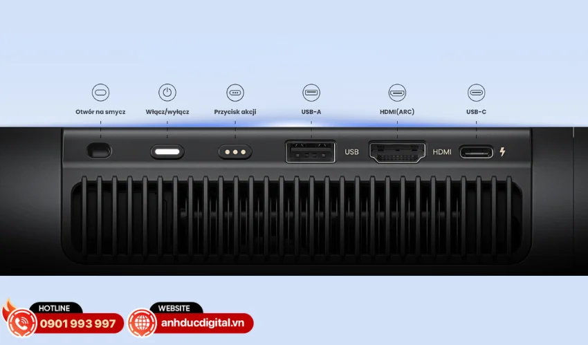 MGO Pico Play+ hỗ trợ nhiều cổng kết nối như HDMI 2.1 (ARC),USB 2.0 v&agrave; Type-C