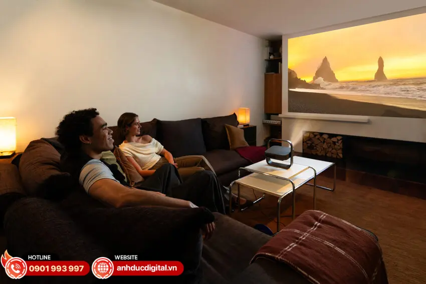 M&aacute;y chiếu XGIMI Elfin Flip 4K sở hữu độ ph&acirc;n giải 4K UHD (3840 &times; 2160)