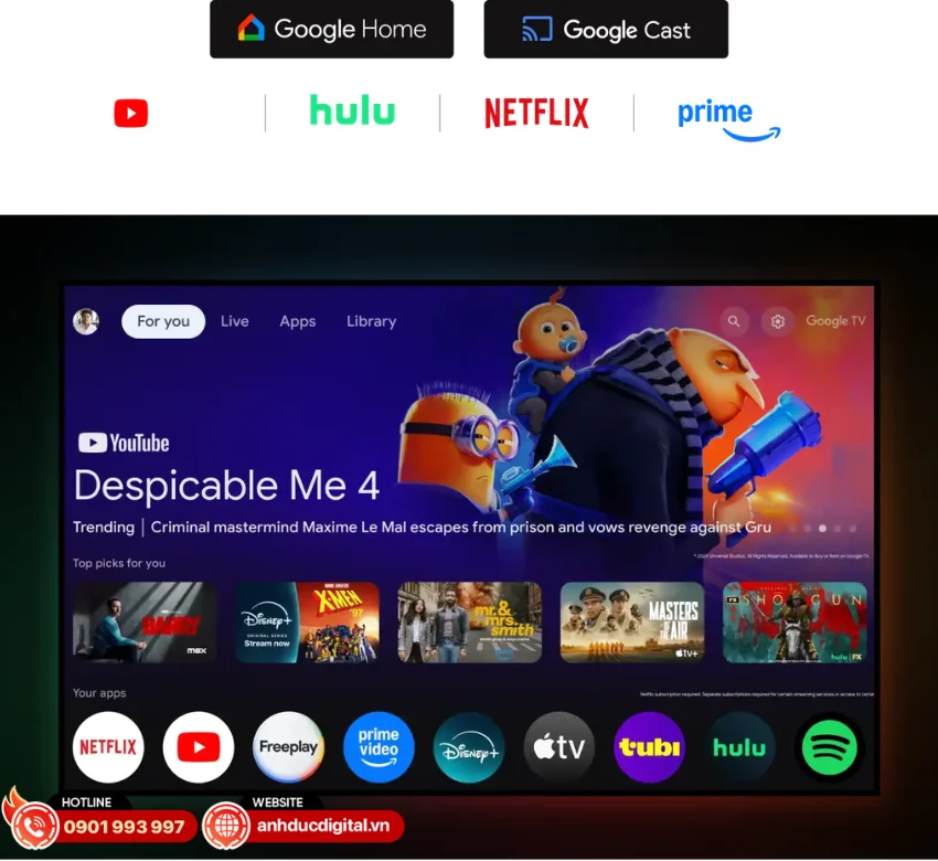 Xgimi Horizon 20 được tích hợp Google TV mang đến giao diện thông minh và dễ sử dụng