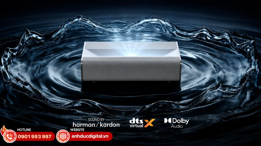 M&aacute;y chiếu XGIMI Mira được trang bị hệ thống loa Harman/Kardon c&ocirc;ng suất 36W