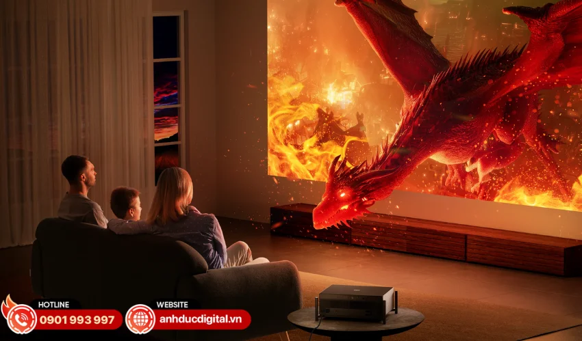 XGIMI Titan hỗ trợ tr&igrave;nh chiếu phim 3D
