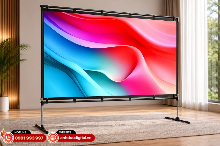 M&agrave;n chiếu di động JMGO 100 inch được thiết kế hướng đến t&iacute;nh cơ động cao