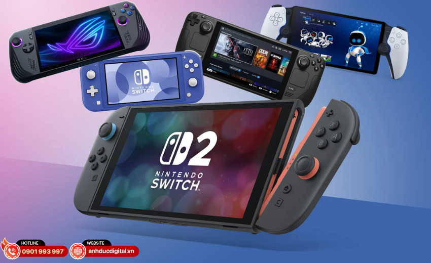 Máy chơi game cầm tay như Nintendo Switch và PlayStation Vita