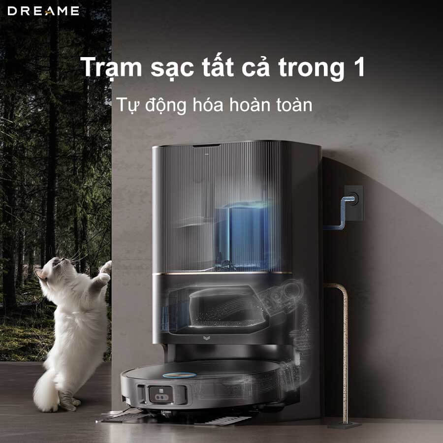 Dreame X50 Ultra tự động quay lại trạm sạc khi hết pin