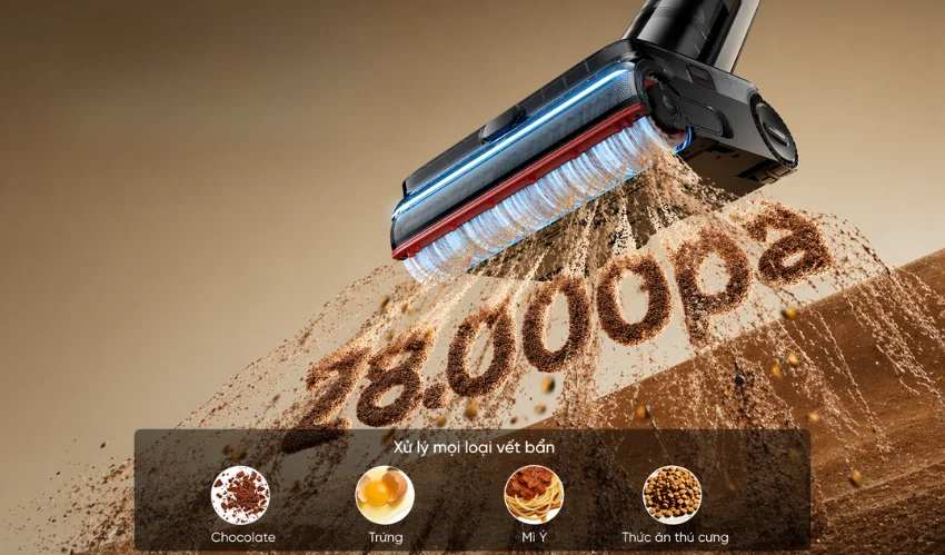  Dreame H16 Steam sở hữu lực h&uacute;t mạnh mẽ 28.000Pa 