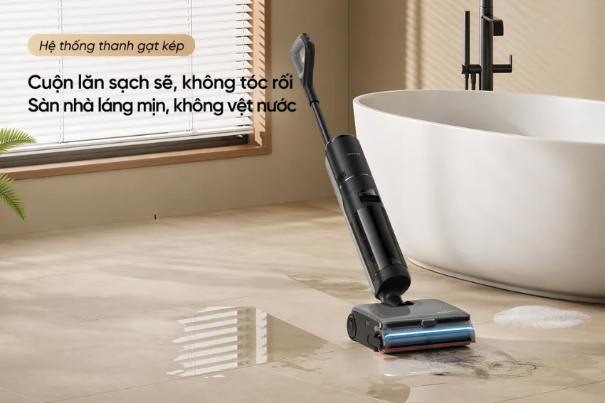 M&aacute;y h&uacute;t bụi kh&ocirc; v&agrave; ướt Dreame H16 Steam thiết kế chống rối v&agrave; lau kh&ocirc;ng vệt