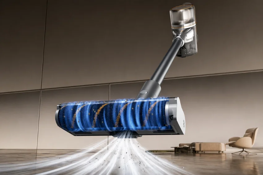 M&aacute;y h&uacute;t bụi cầm tay kh&ocirc;ng d&acirc;y Dreame V18s sở hữu lực h&uacute;t 230AW 