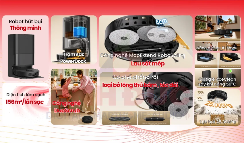 Robot h&uacute;t bụi lau s&agrave;n Dreame D30 Ultra