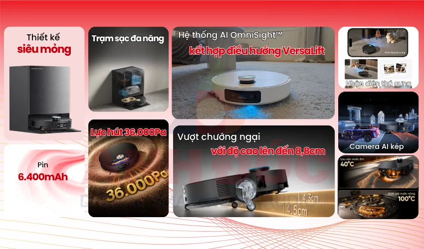 Robot h&uacute;t bụi Dreame X60 Ultra