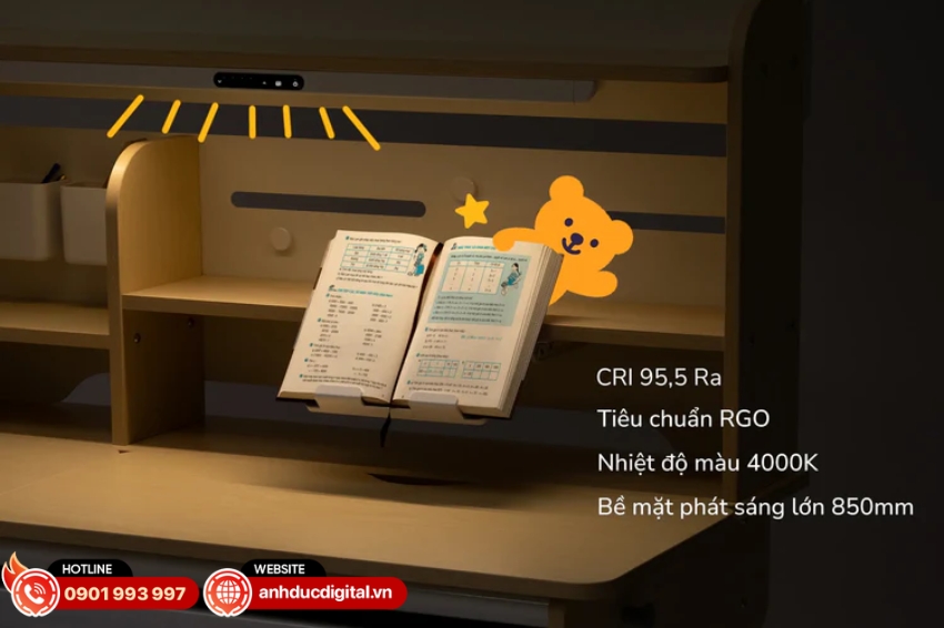 Bàn học thông minh Epione AlphaDesk hỗ trợ toàn diện cho trẻ khi phải học tập trong thời gian dài