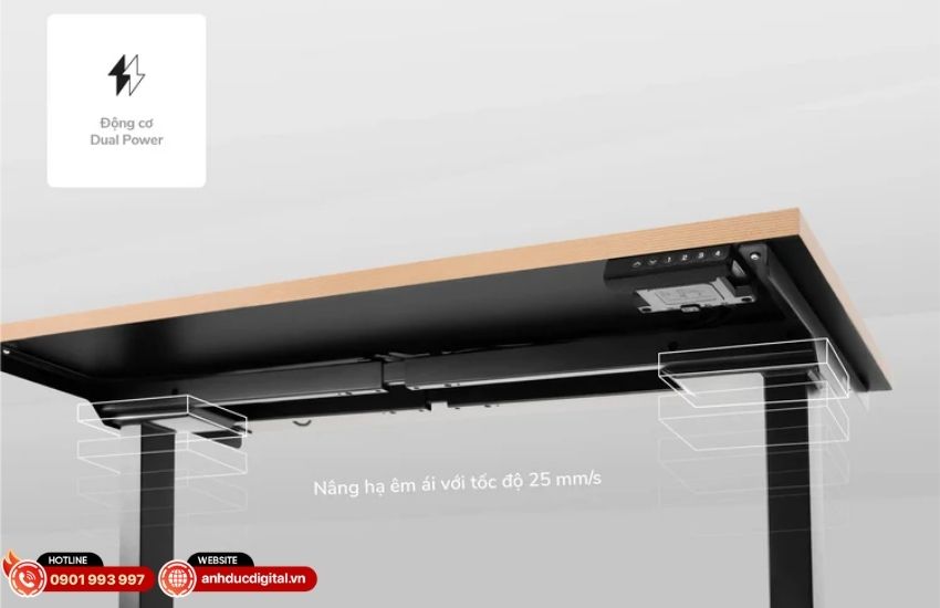 Khung bàn nâng hạ Epione SmartDesk Lite 2 động cơ tải trọng 100kg