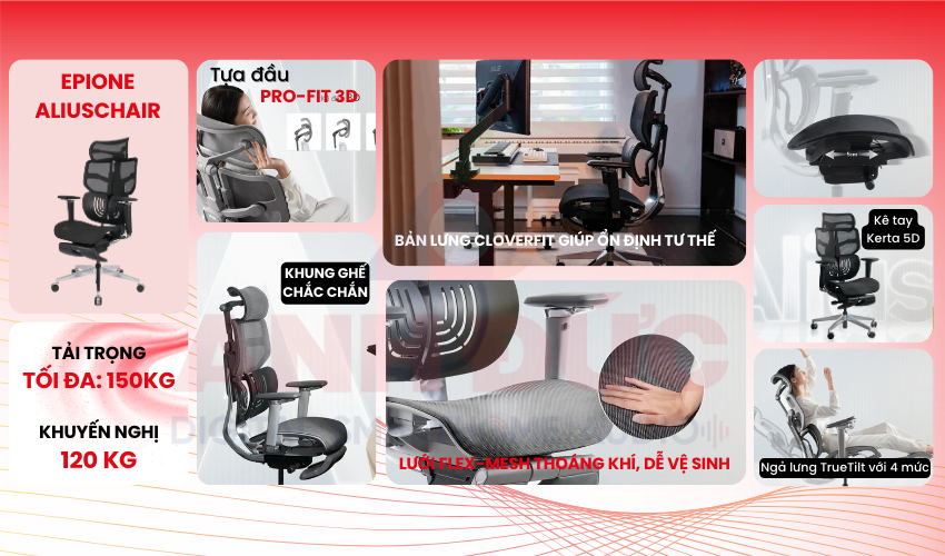 Ghế công thái học Epione AliusChair