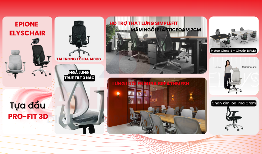 Tổng quan thiết kế Epione ElysChair