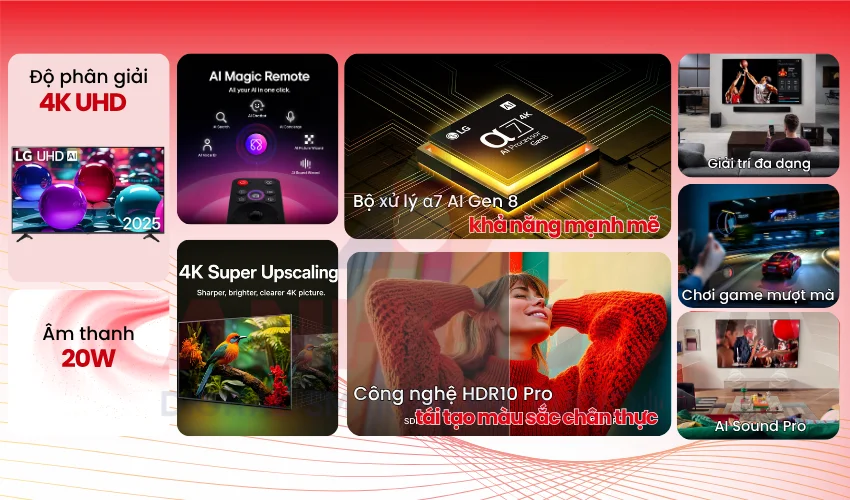 Tivi LG UHD AI 4K 55UA7350PSB