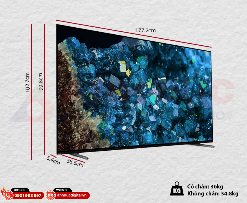Sony OLED 4K 77 inch XR-77A80L hình tổng quan