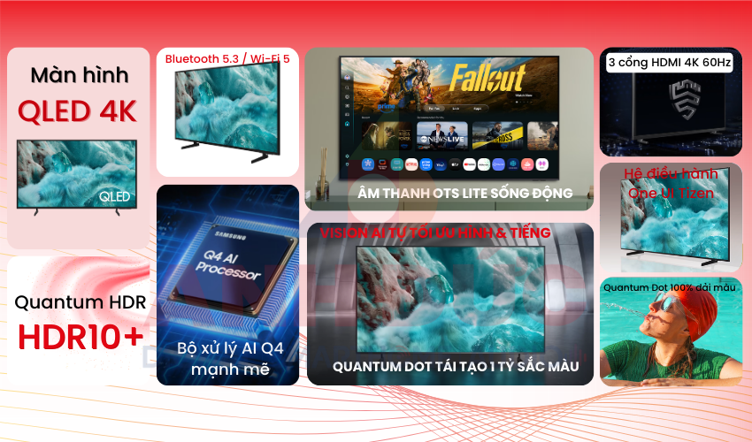 Tivi Samsung 55 Inch QLED Q7FA 4K Vision AI Smart TV