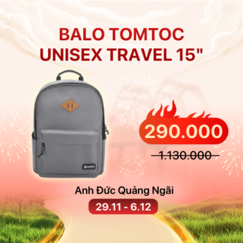 Balo Tomtoc Unisex travel 15" | Gray (Chính Hãng)