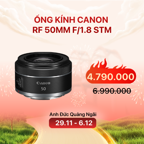 Ống kính Canon RF 50mm f/1.8 STM (Chính Hãng)