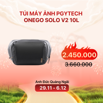 Túi máy ảnh PGYTECH OneGo Solo V2 10L | Obsidian Black (Chính hãng)
