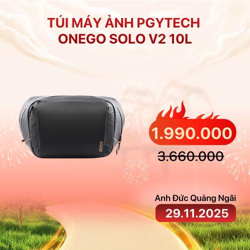 Túi máy ảnh PGYTECH OneGo Solo V2 10L | Obsidian Black (Chính hãng)