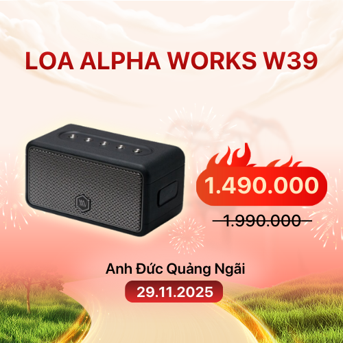 Loa Alpha Works W39 | Black/Gray (Chính hãng)