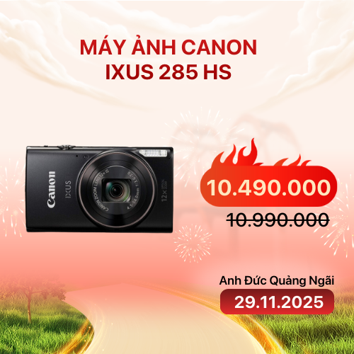 Máy ảnh Canon IXUS 285 HS | Black (Chính hãng)
