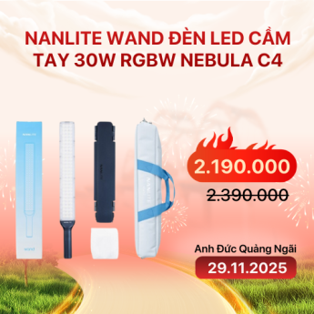Nanlite Wand Đèn LED Cầm Tay 30W RGBW Nebula C4 | Midnight Blue (Chính hãng)
