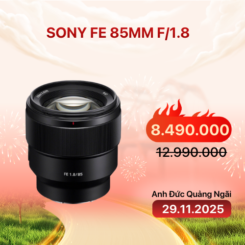 Ống kính Sony FE 85mm f/1.8 (Chính hãng)